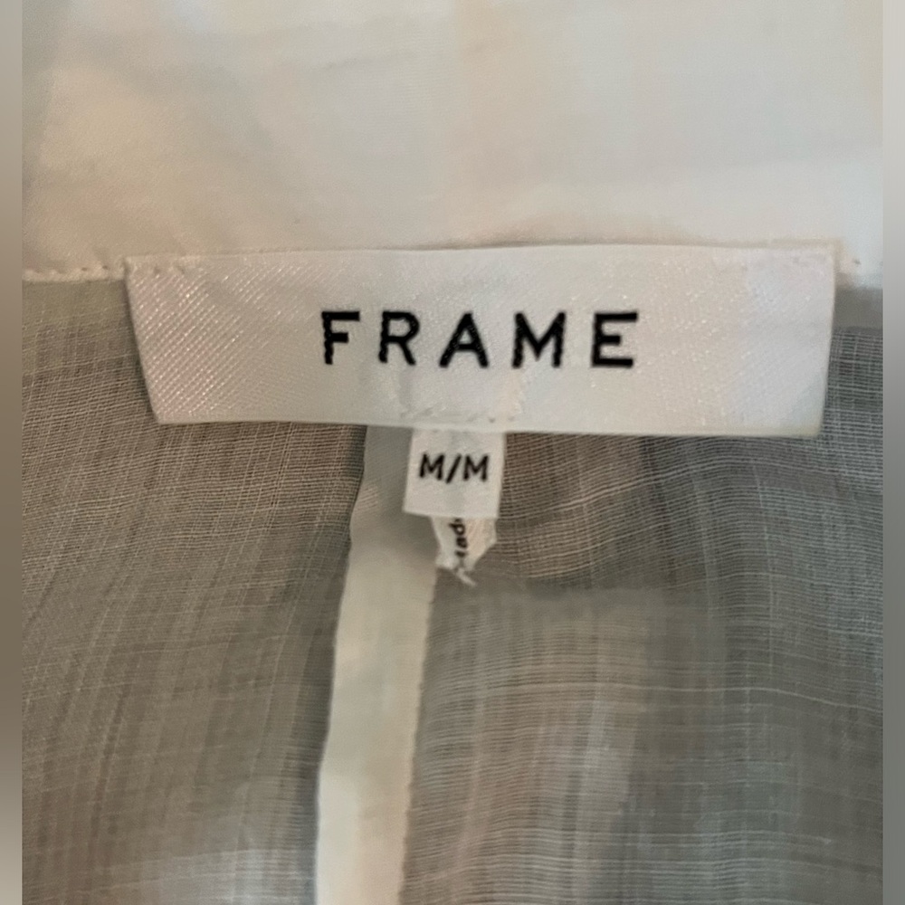 FRAME Ruffled Broderie Anglaise Ramine Shirt - Picture 7 of 9